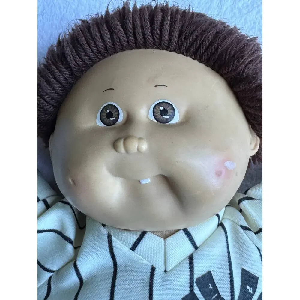 Vintage 1982 Cabbage Patch Kids Doll MLB All Star NY Yankees Brown boy baseball